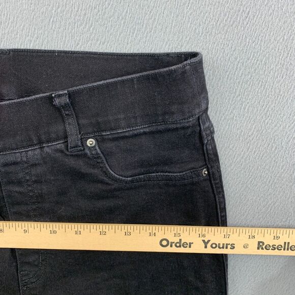 Spanx Ankle Skinny Jeans Women's Large Black Tapered Pull On 20278R - Picture 8 of 16